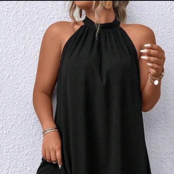 Torrid Women's Sleeveless Mock Neck Tunic Top Semi Sheer Black sz 1 (16/18) - Picture 2 of 14